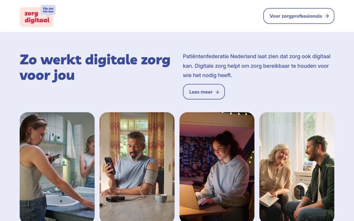 Screenshot of jouwzorgdigitaal.nl