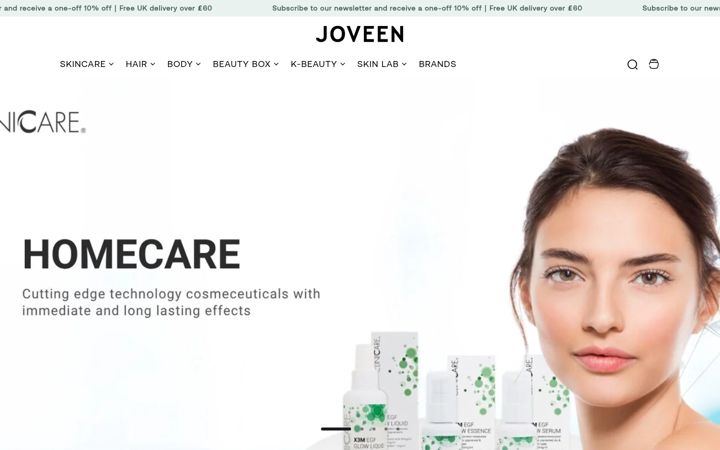 Screenshot of joveen.com