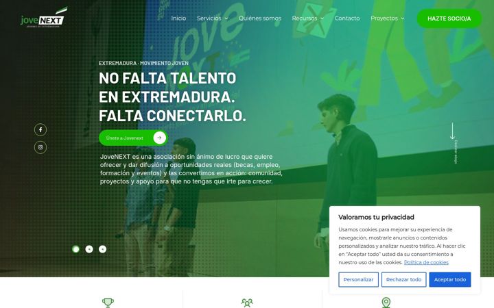 Screenshot of jovenext.com