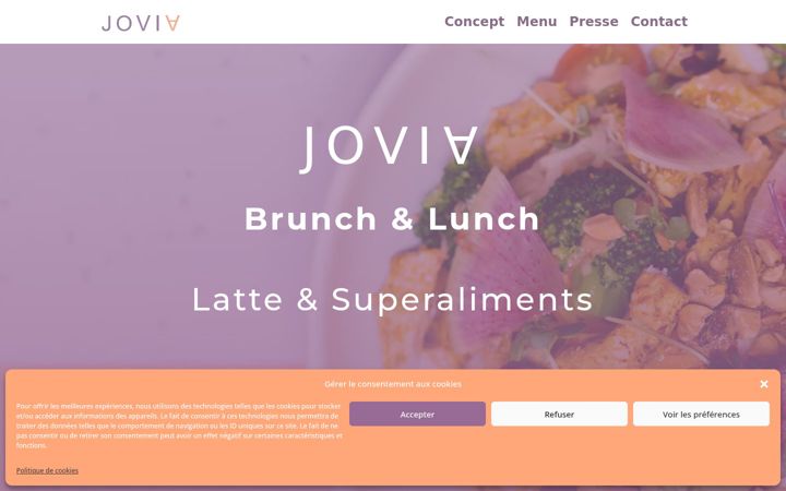 Screenshot of joviaparis.fr