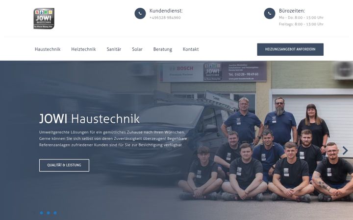 Screenshot of jowi-haustechnik.de