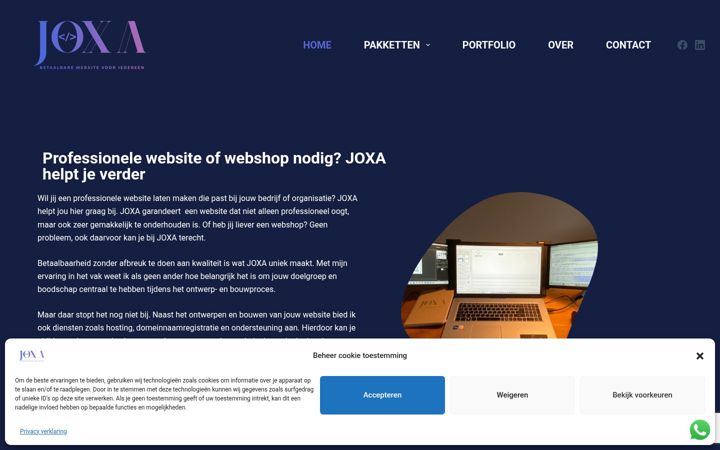 Screenshot of joxa.nl
