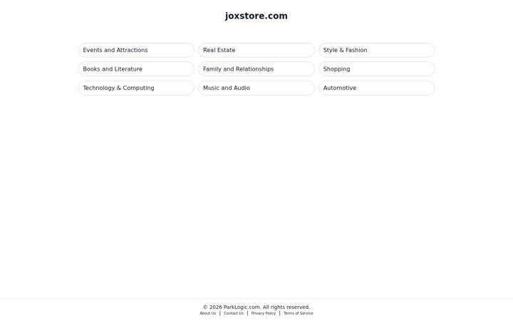 Screenshot of joxstore.com