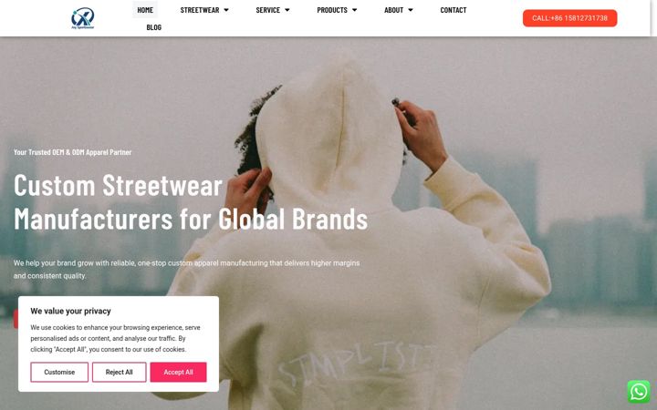 Screenshot of joy-apparel.com