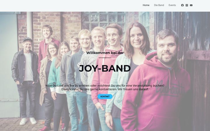 Screenshot of joy-band.de