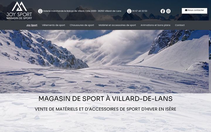 Screenshot of joy-sport.fr