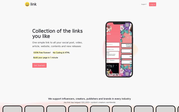 Screenshot of joy.gallery