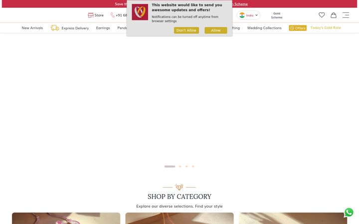 Screenshot of joyalukkas.in