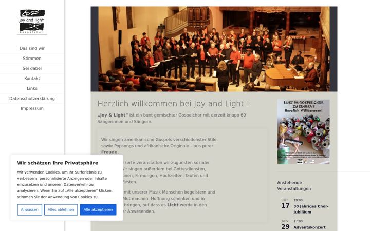 Screenshot of joyandlight.de