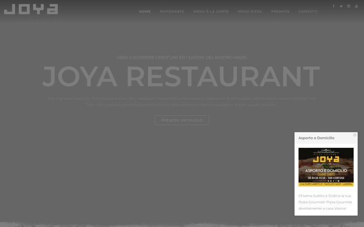 Screenshot of joyarestaurant.it