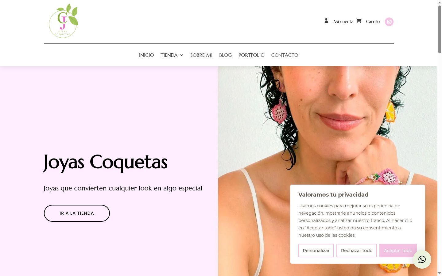 Captura de ecrã do banner de consentimento apresentado antes de qualquer interação