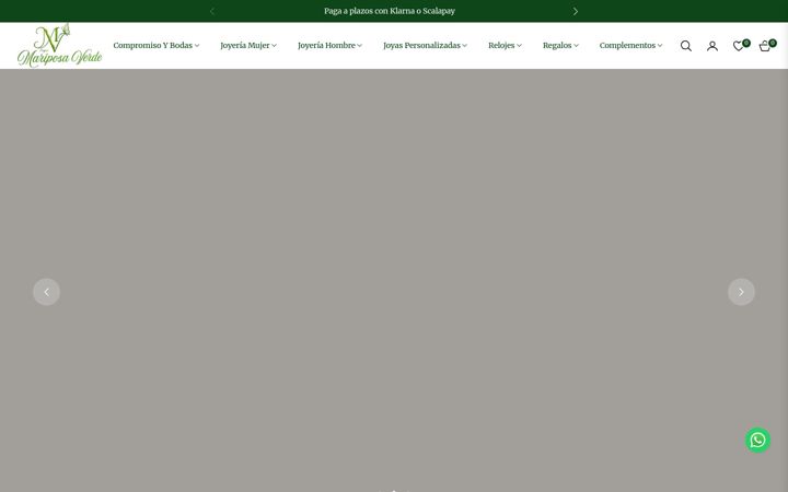 Screenshot of joyasmariposaverde.com