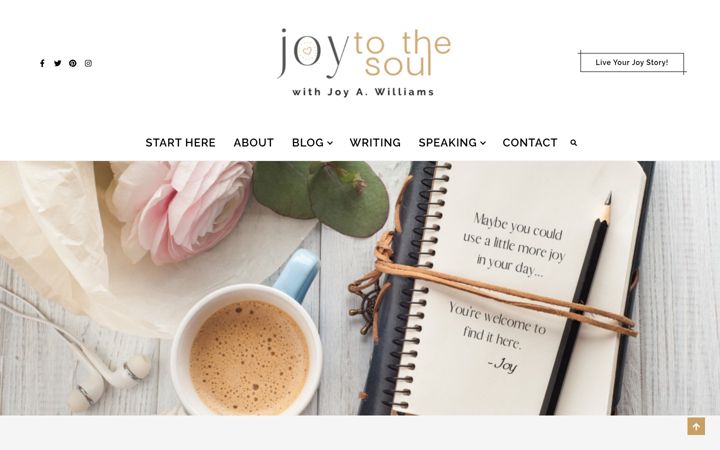 Screenshot of joyawilliams.com