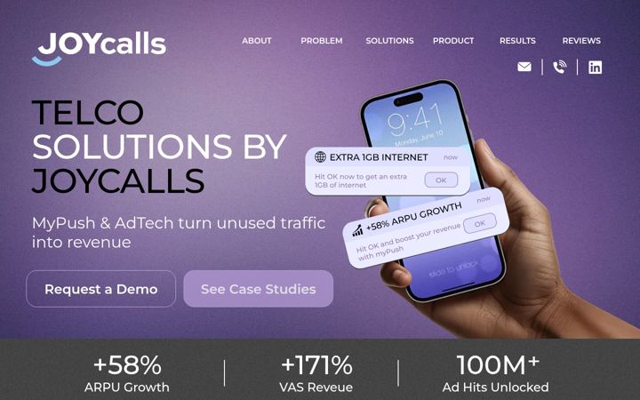 Screenshot of joycalls.com