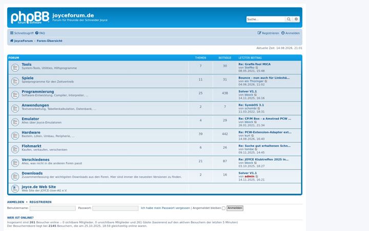 Screenshot of joyceforum.de