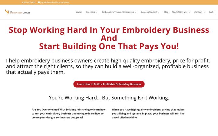 Screenshot of joycejagger.com