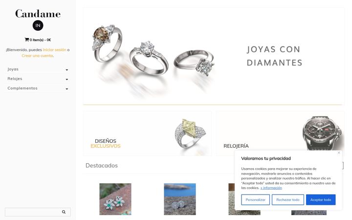 Екранна снимка на joyeriacandamein.com