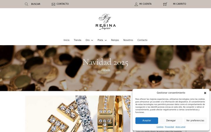 Screenshot of joyeriaresina.es