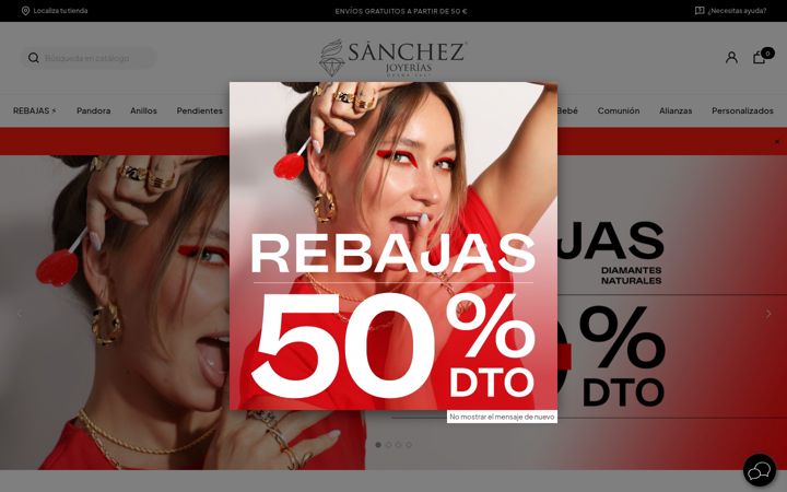 Screenshot of joyeriasanchez.com