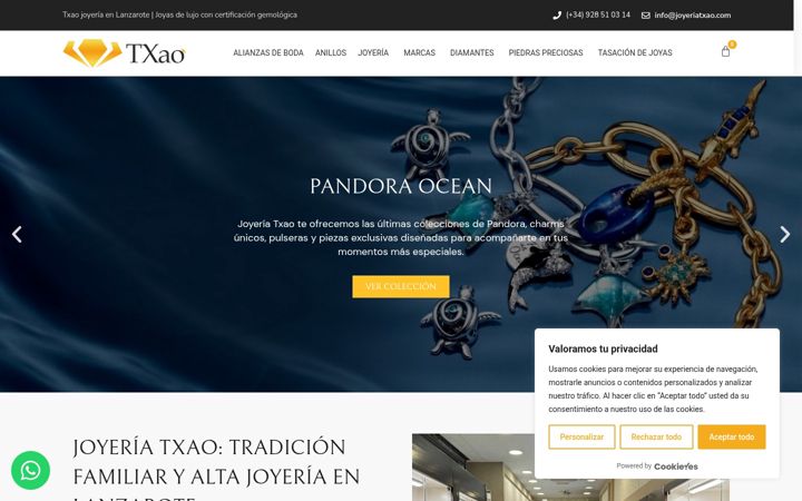 Screenshot of joyeriatxao.com