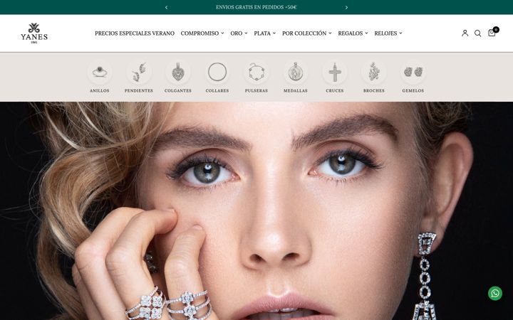 Screenshot of joyeriayanes.com