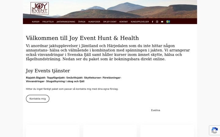 Screenshot of joyevent.se