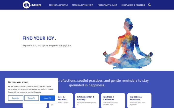 Screenshot of joyfinderz.com