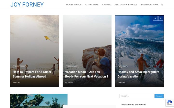 Screenshot of joyforney.org