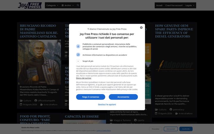 Screenshot of joyfreepress.com