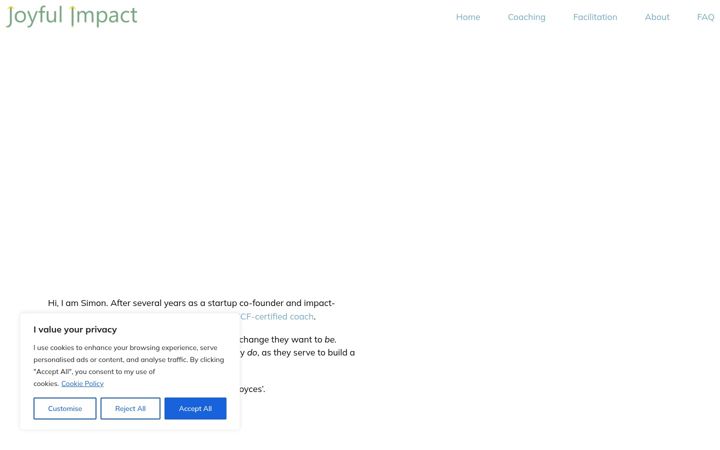 Screenshot of joyful-impact.org