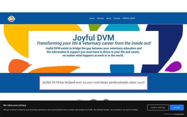 Screenshot of joyfuldvm.com