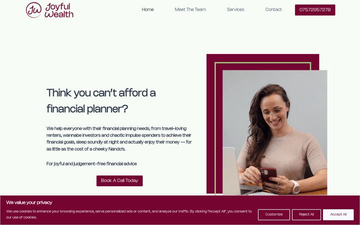 Screenshot of joyfulwealth.co.uk