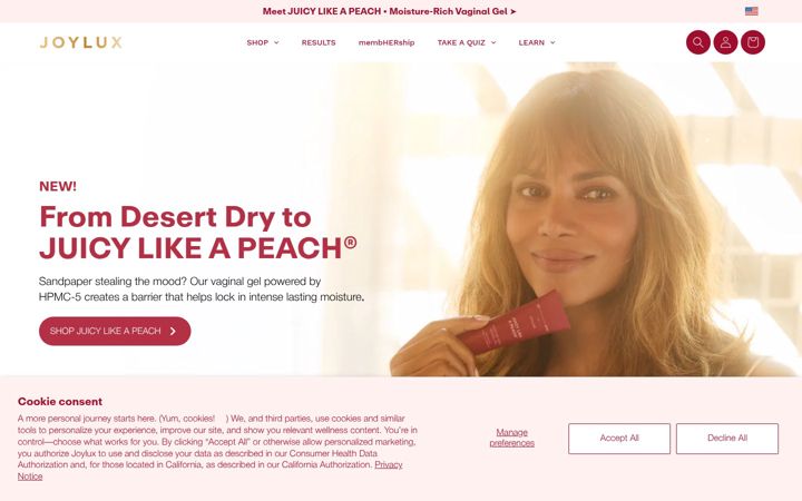 Screenshot of joylux.com