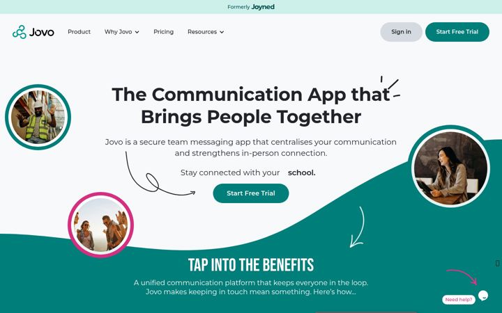 Screenshot of joynedapp.com