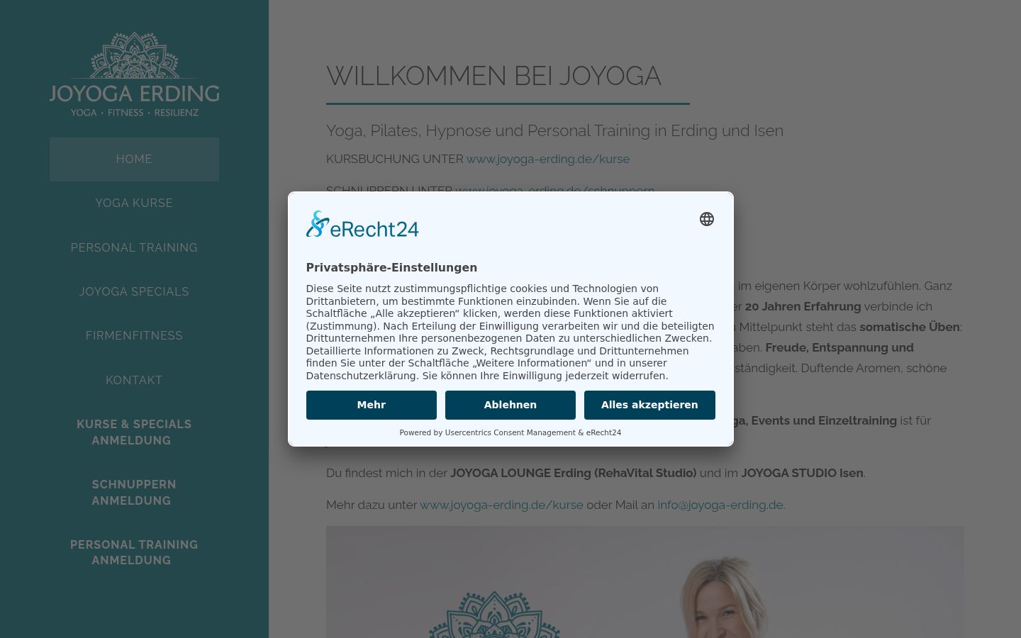 Sutikimo reklamjuostės, rodytos prieš bet kokią sąveiką, ekrano kopija