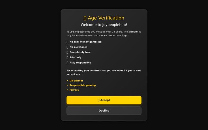 Screenshot of joypeoplehub.com