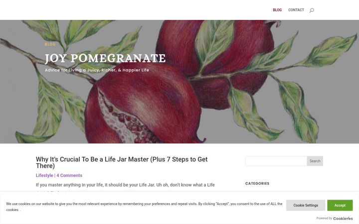Screenshot of joypomegranate.com