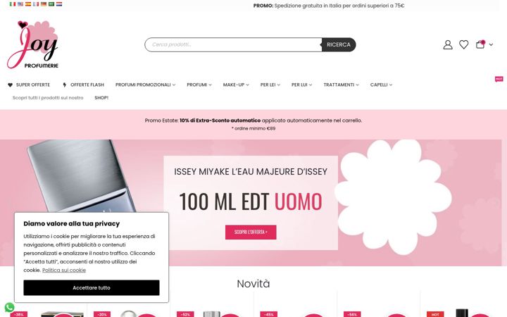 Screenshot of joyprofumerie.com
