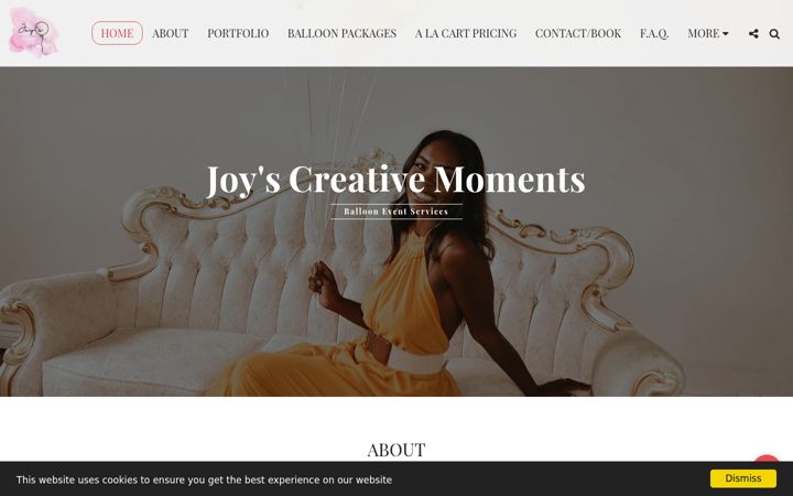 Screenshot of joyscreativemoments.com