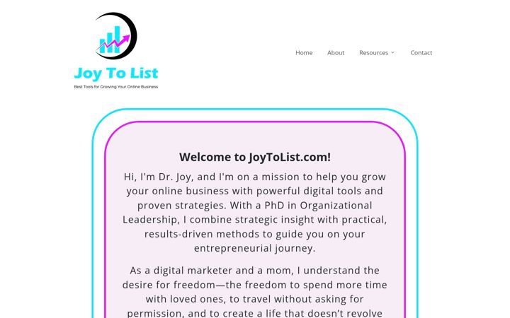 Екранна снимка на joytolist.com
