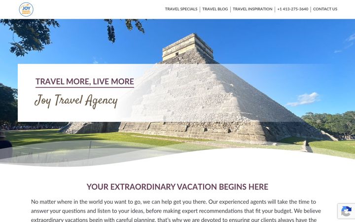 Screenshot of joytravelmass.com
