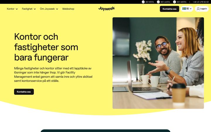 Screenshot of joyweek.se
