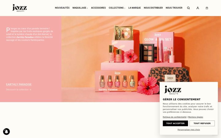 Skjámynd af jozzbeauty.com
