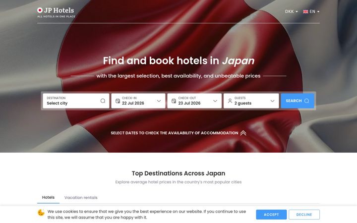 Snímek obrazovky jp-hotels.net