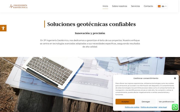 Screenshot of jp-ingenieria-geotecnica.net