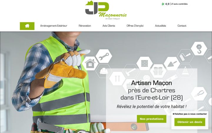 Screenshot of jp-maconnerie.com