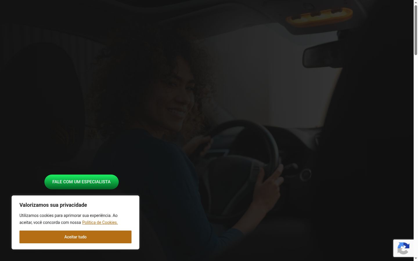 Capture d'écran de la bannière de consentement affichée avant toute interaction