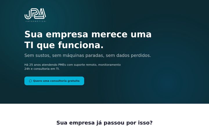 Screenshot of jpainformatica.com.br