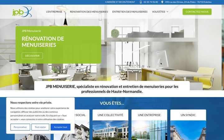 Screenshot of jpb-menuiserie.fr