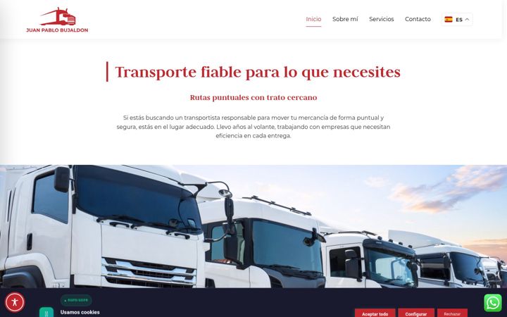 Screenshot of jpbujaldontransportes.com